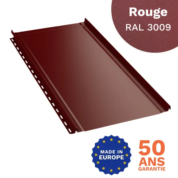 Tôle modulaire joint debout Rouge Mat