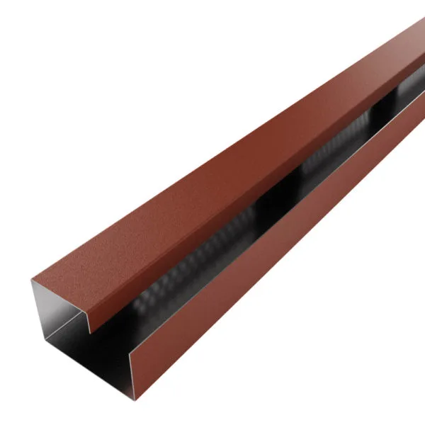 Profil de ventilation pour arête de toiture joint debout Rouge Mat
