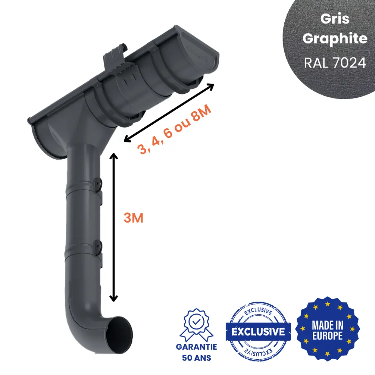 struga Gris graphite