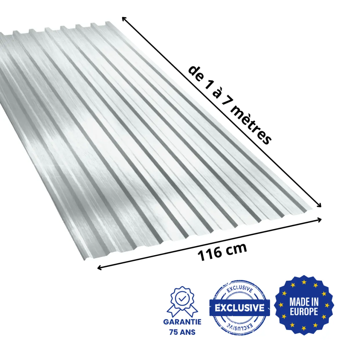 Tôle de toiture en aluminium Aviga