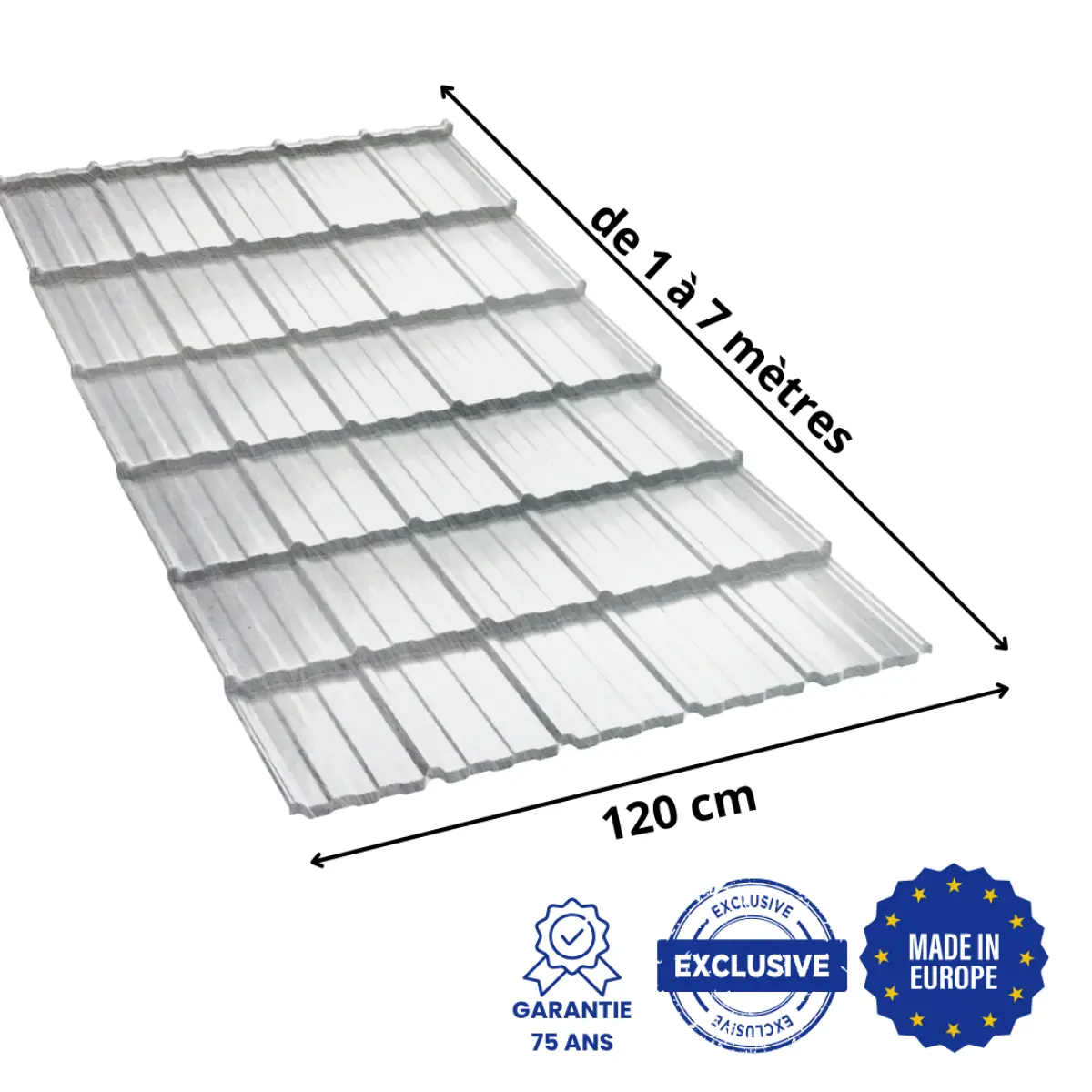Tôle aluminium imitation tuile Horizon