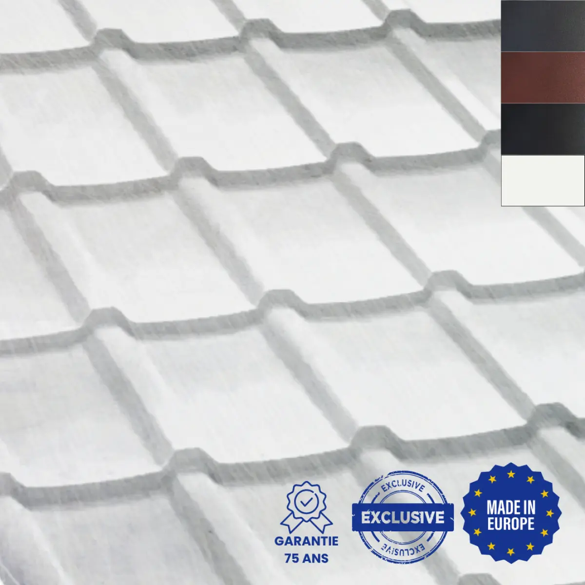 Tôle aluminium imitation tuile Allano Alu