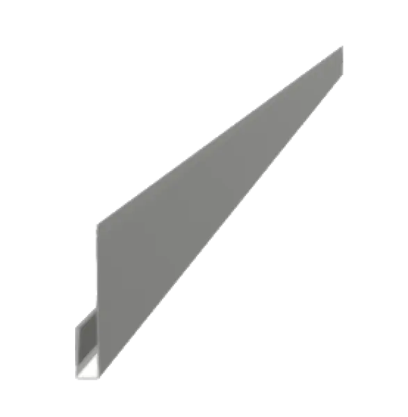 Profil d'angle J-Type pour tole de bardage Plano Aluminium Gris Brillant - 1