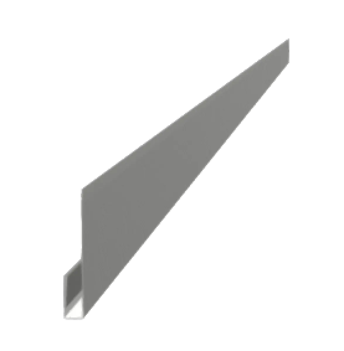 Profil d'angle J-Type pour tole de bardage Plano Aluminium Gris Brillant