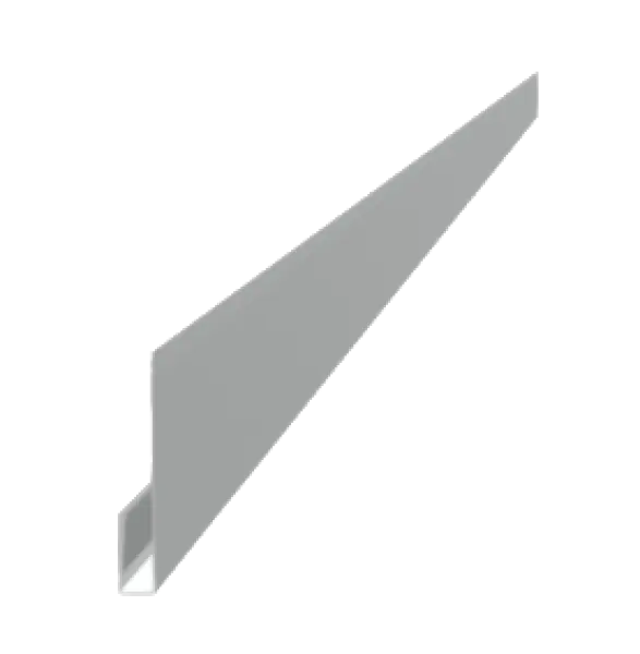 Profil d'angle J-Type pour tole de bardage Plano Aluminium Blanc Brillant - 1