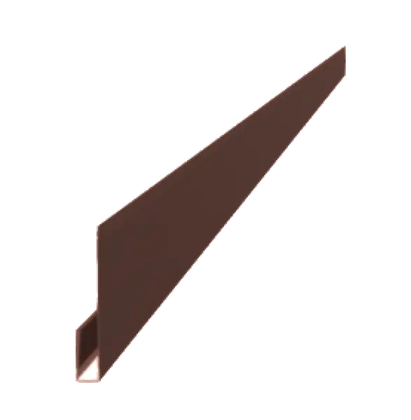 Profil d'angle J-Type pour tole de bardage Plano Brun Chocolat Mat