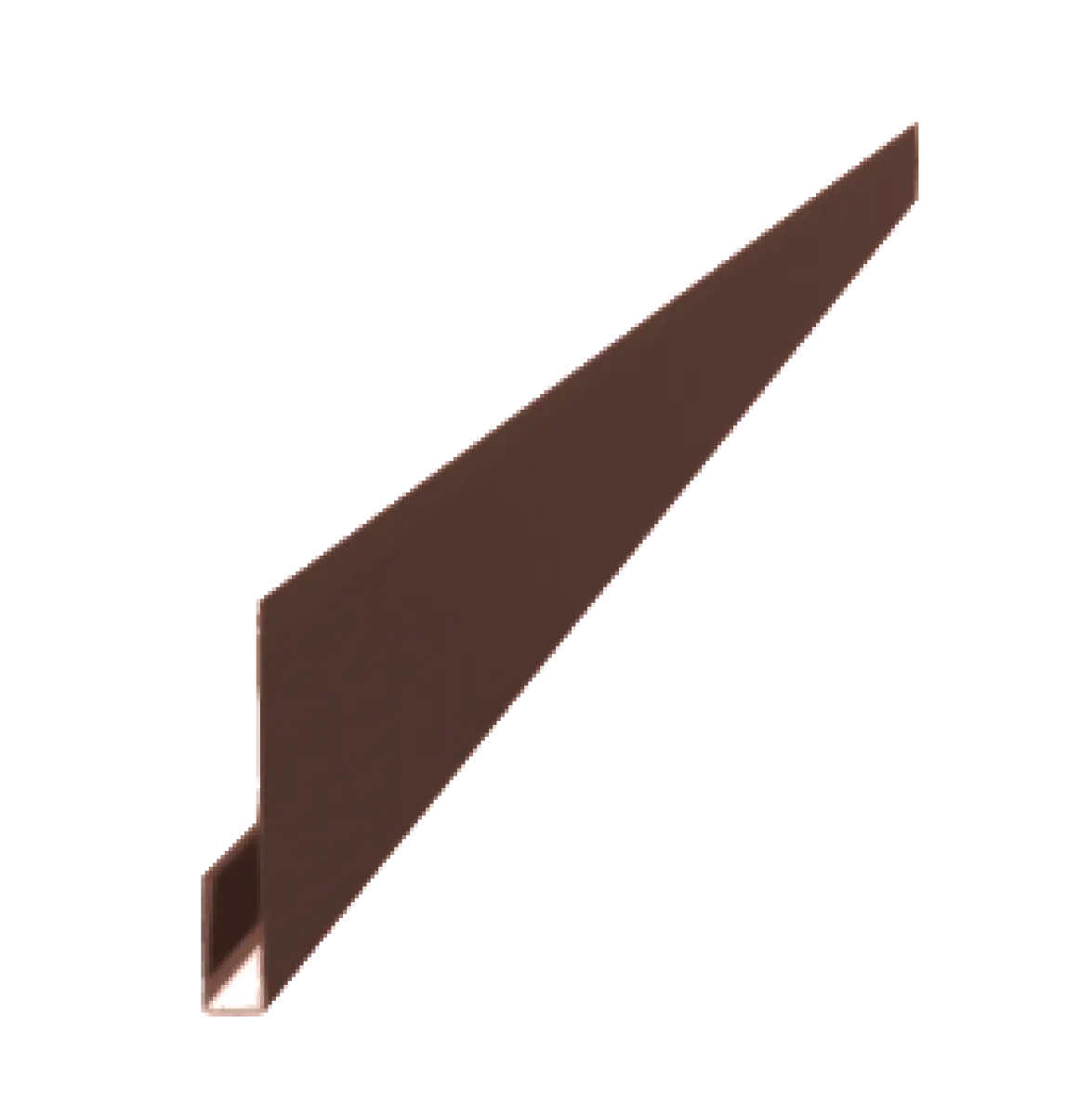 Profil d'angle J-Type pour tole de bardage Plano Brun Chocolat Mat