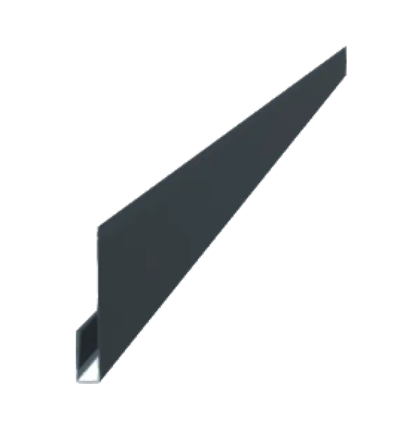 Profil d'angle J-Type pour tole de bardage Plano Gris Anthracite Mat - 1