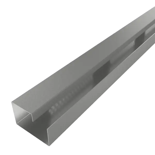 F32 Profil de ventilation pour arête de toiture joint debout Gris Brillant 9007