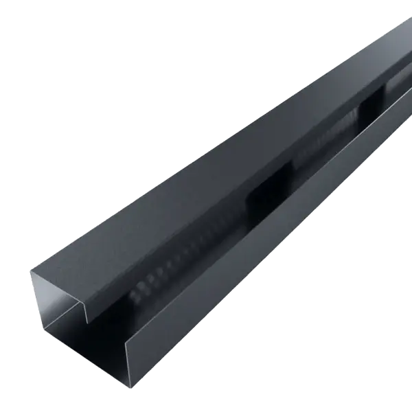 F32 Profil de ventilation pour arête de toiture joint debout Graphite Mat 7024