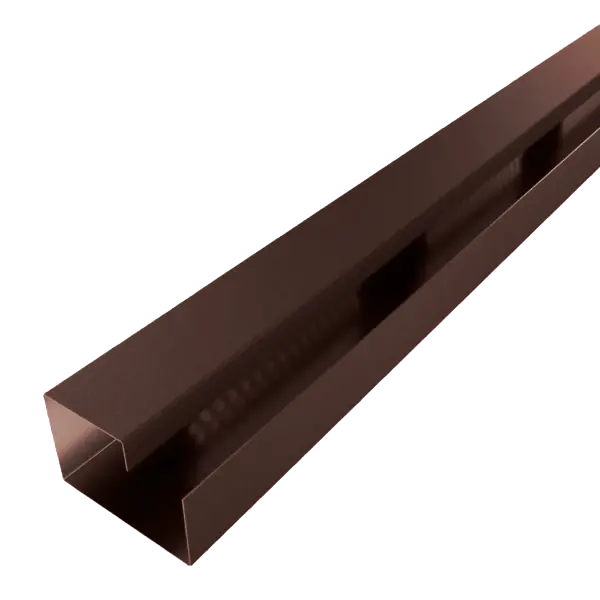 F32 Profil de ventilation pour arête de toiture joint debout Marron Mat 9017