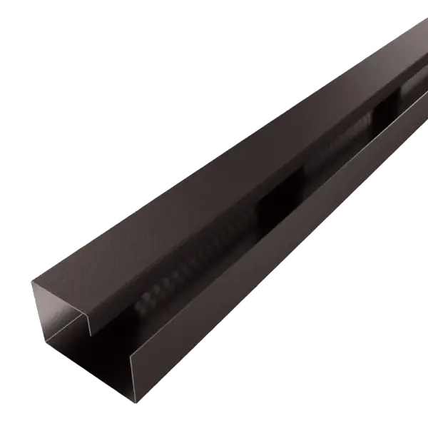 F32 Profil de ventilation pour arête de toiture joint debout Brun Gris Mat 8019