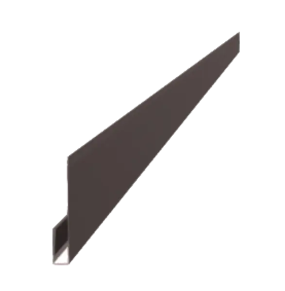 Profil d'angle J-Type pour tole de bardage Plano Brun Gris Mat - 1