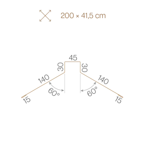 Faitière pour toiture joint debout Gris Anthracite Mat - 2