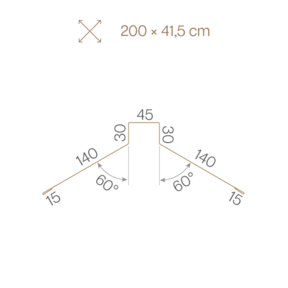 Faitière pour toiture joint debout Brun Gris Mat