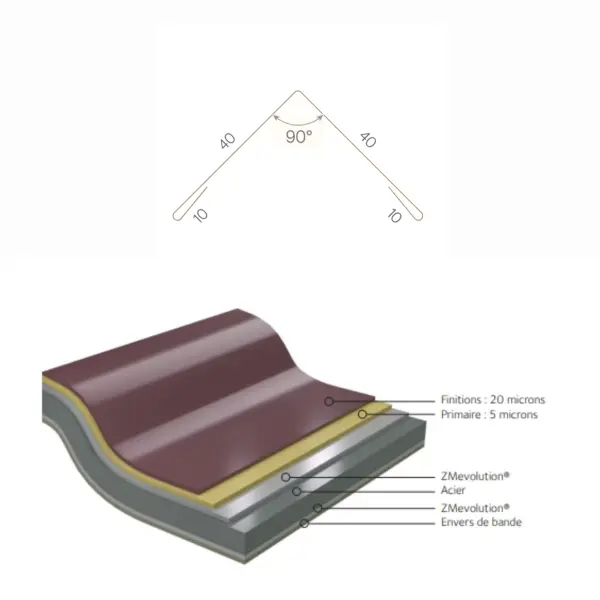 Cornière d'angle Gris Graphite Mat - 2