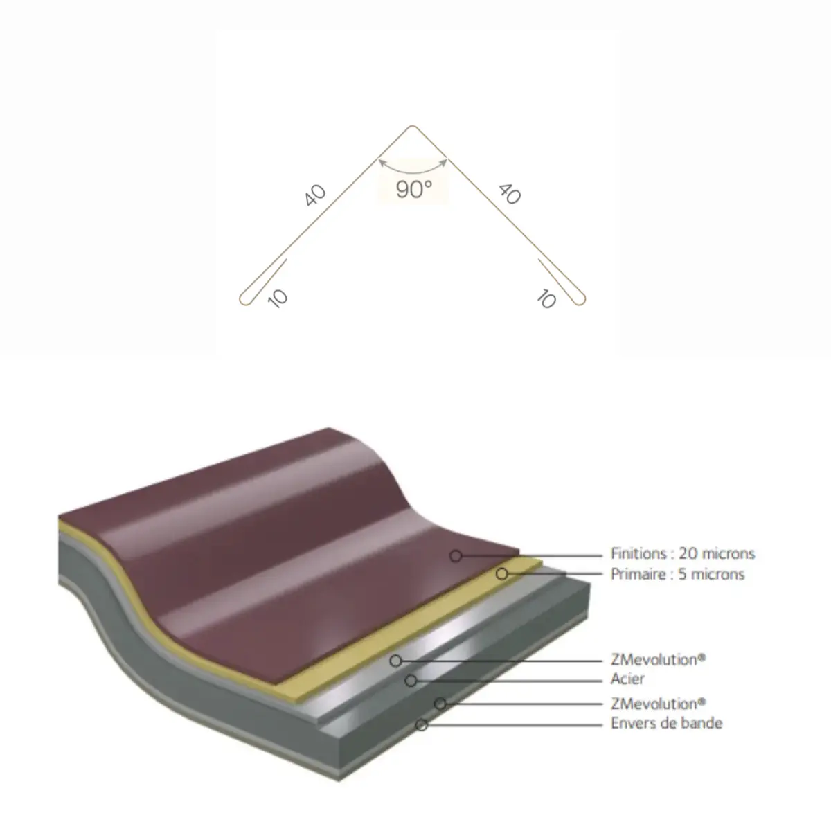 Cornière d'angle Gris Graphite Mat