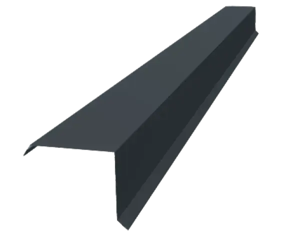 Tôle de rive Gris Anthracite Mat - modèle large