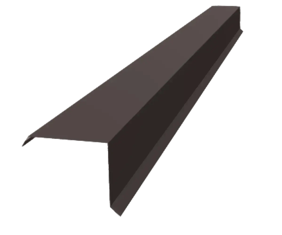 Tôle de rive Brun Gris Mat - modèle large