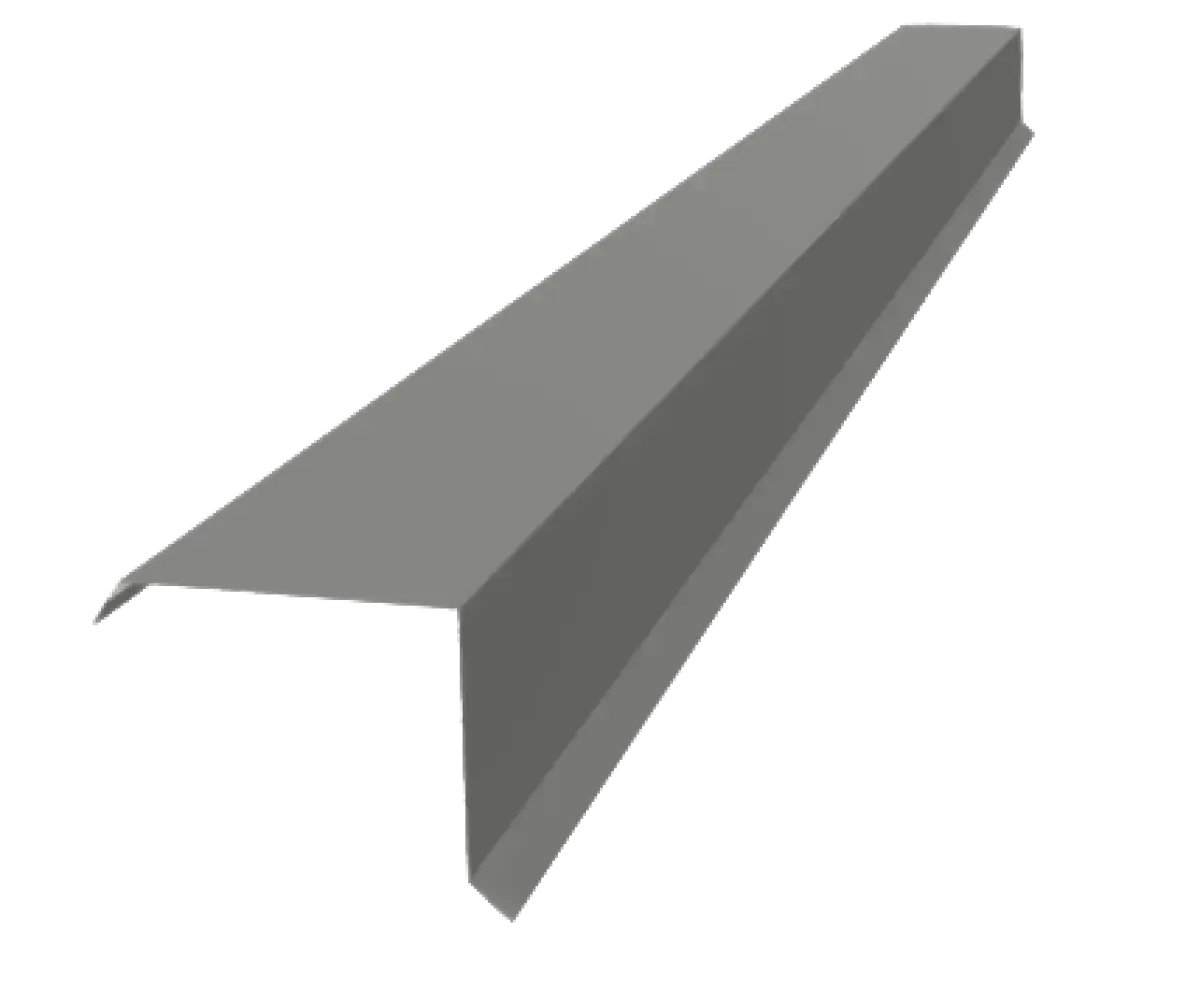 Tôle de rive Gris Clair Brillant - modèle large