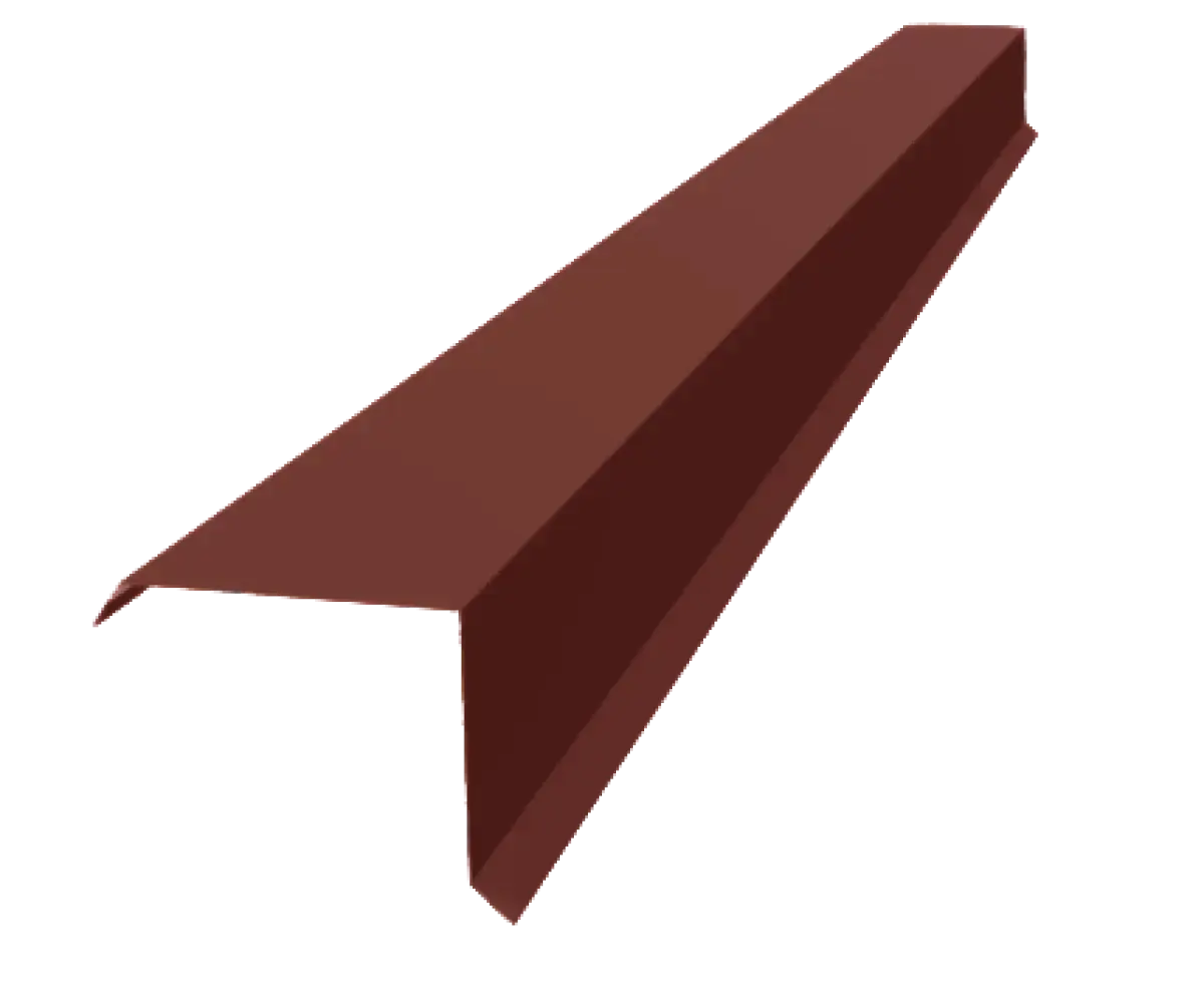 Tôle de rive Rouge Mat - modèle large