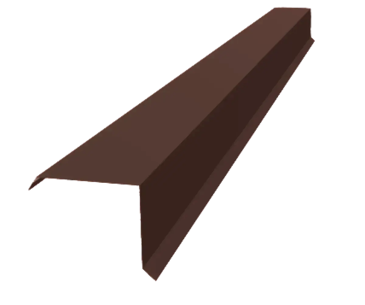 Tôle de rive Marron Mat - modèle large