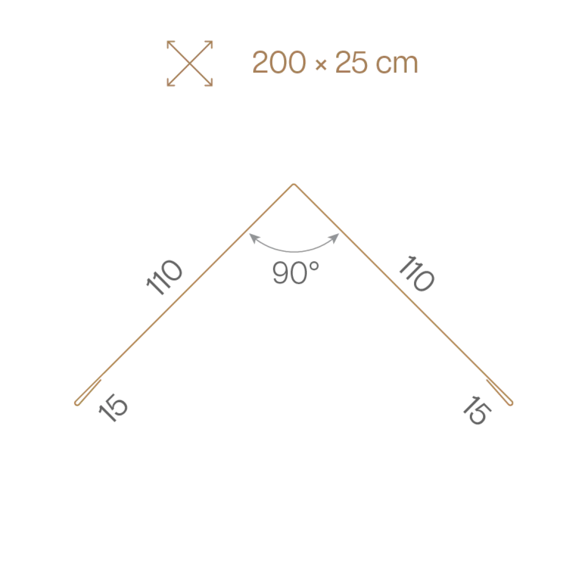 Profil d'angle extérieur 110mm pour tole de bardage Brun Cuivré Mat