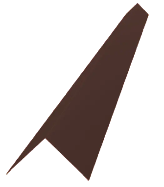 Profil d'angle extérieur 110mm pour tole de bardage Brun Chocolat Mat