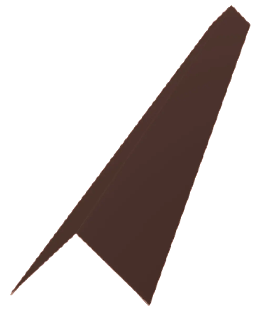 Profil d'angle extérieur 110mm pour tole de bardage Brun Chocolat Mat