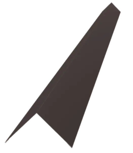 Profil d'angle extérieur 110mm pour tole de bardage Brun Gris Mat