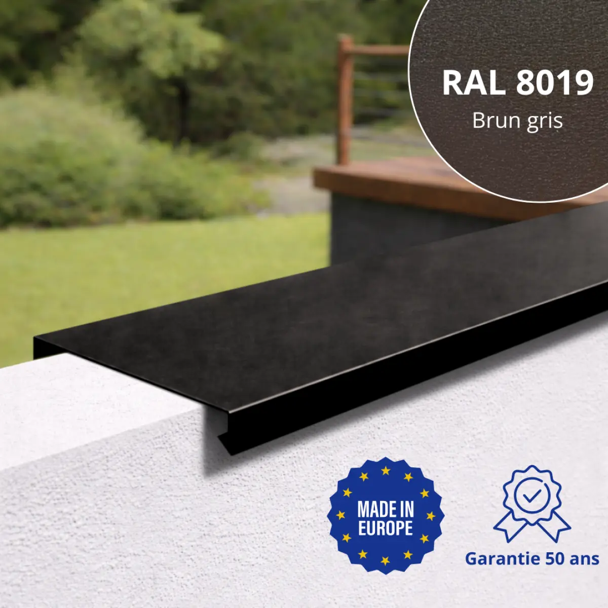 Couvertine Brun Gris Mat