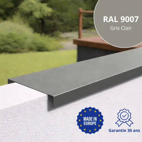 Couvertine Gris Clair Brillant