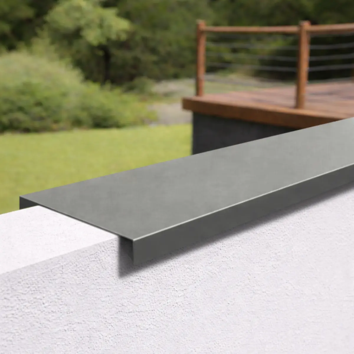 Couvertine Gris Clair Brillant