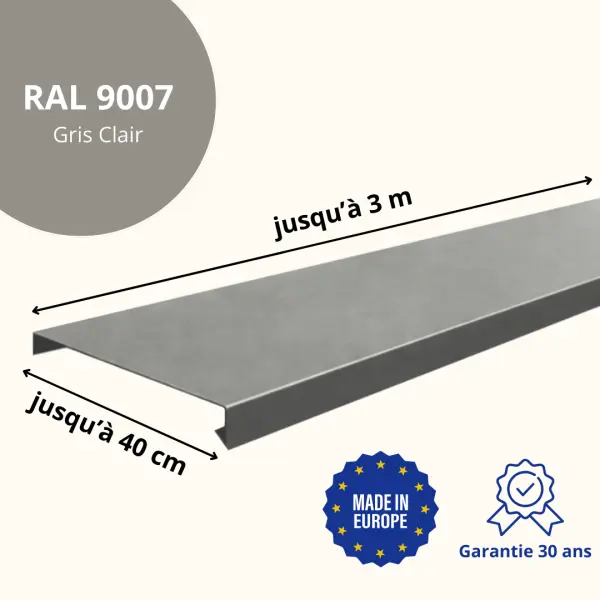 Couvertine Gris Clair Brillant - 2