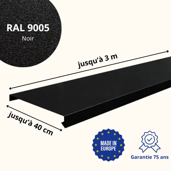 Couvertine Aluminium Noir Mat - 2