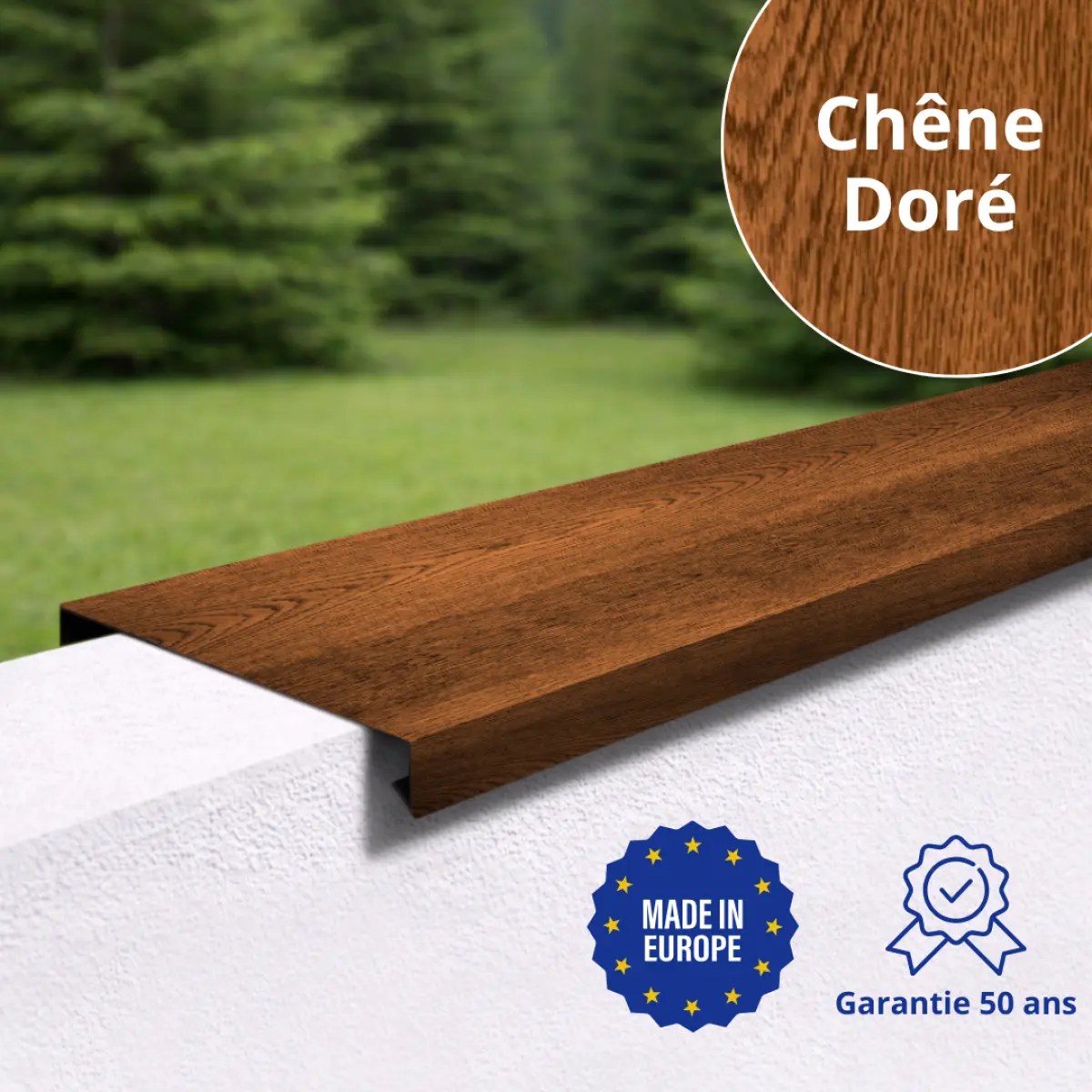 Couvertine Chêne Doré 3D