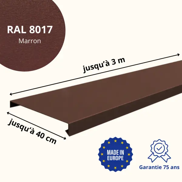 Couvertine Aluminium Marron Mat - 2