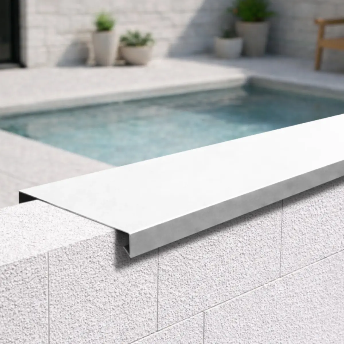 Couvertine Aluminium Blanc brillant