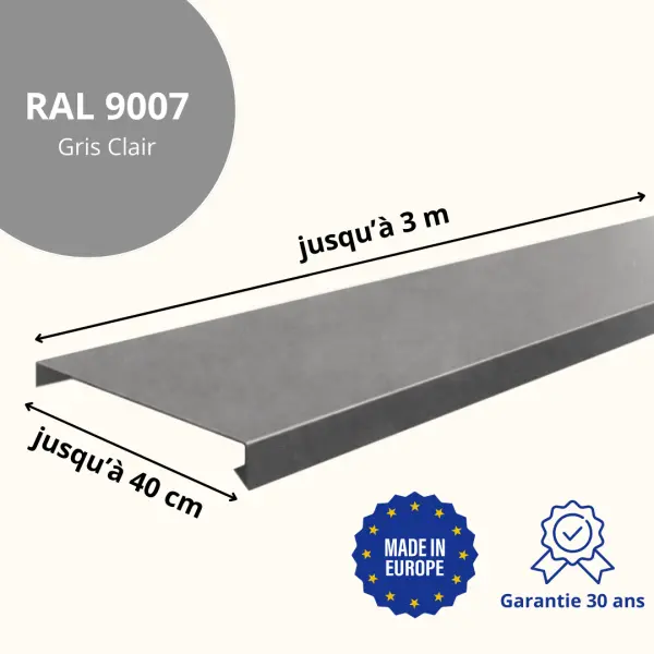 Couvertine Gris Clair Brillant - 3