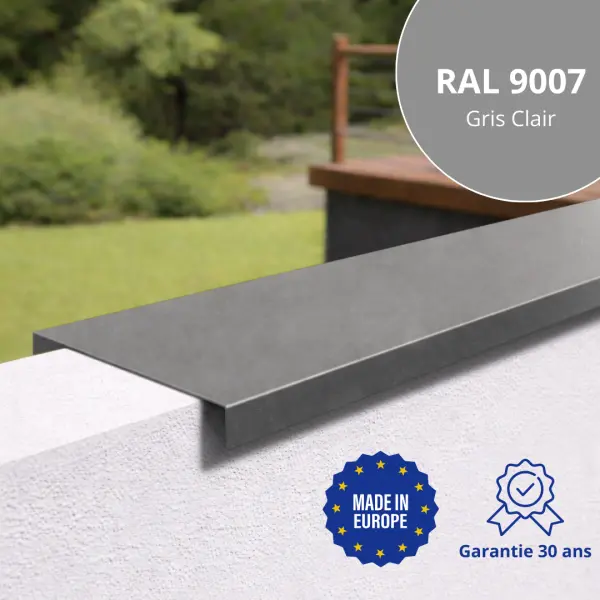 Couvertine Gris Clair Brillant