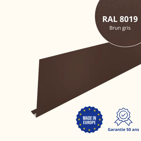 Habillage de gouttière Brun Gris Mat