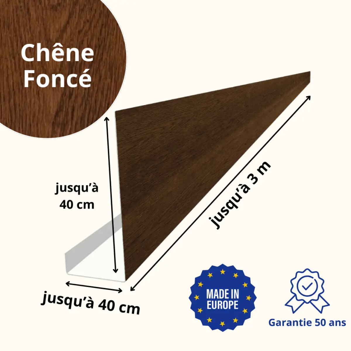 Habillage de bandeau Chêne Foncé