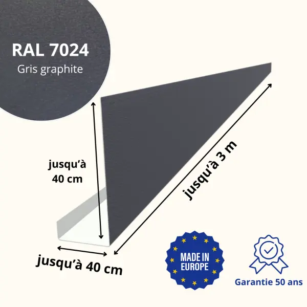 Habillage de bandeau Gris Graphite Mat - 2