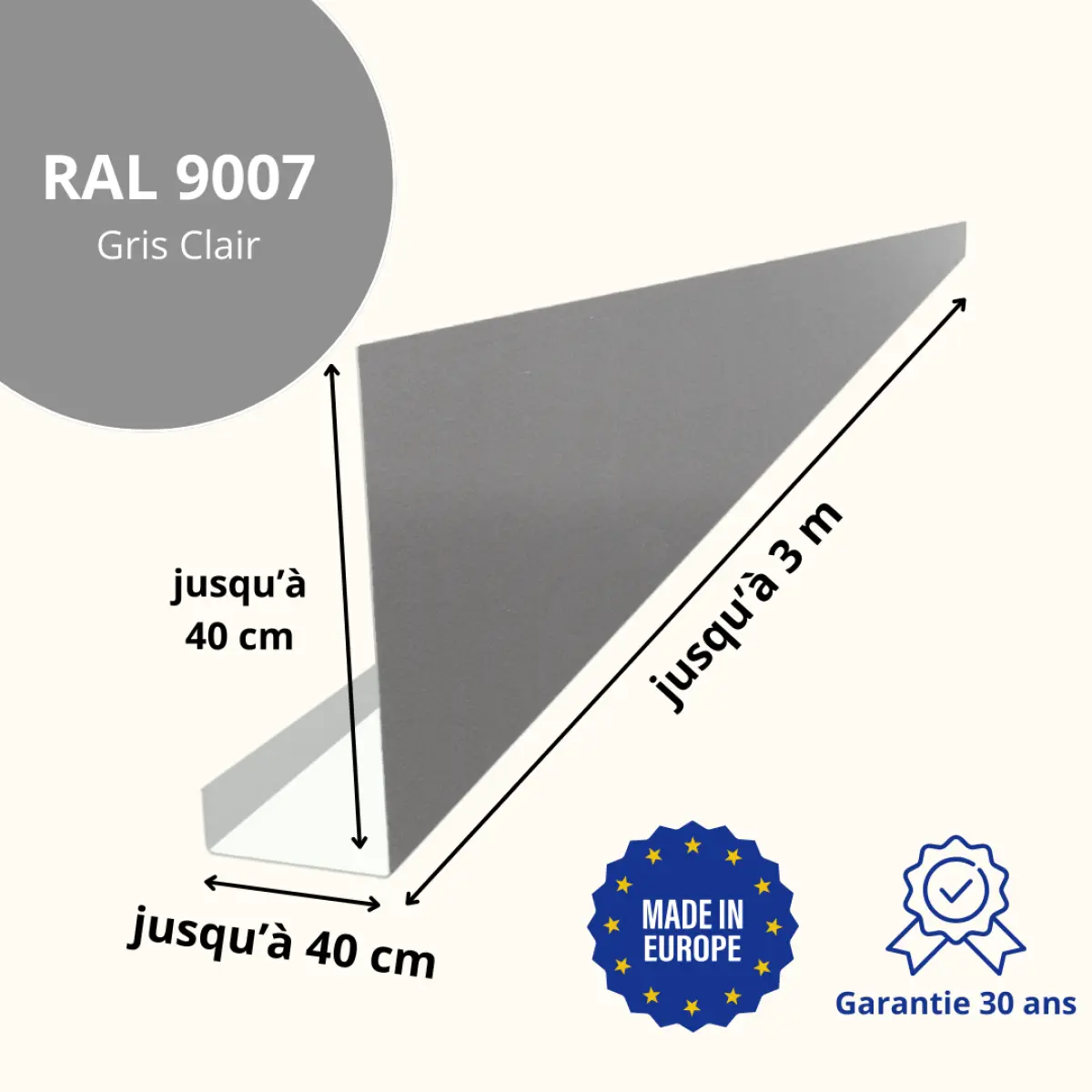 Habillage de bandeau Gris Clair Brillant