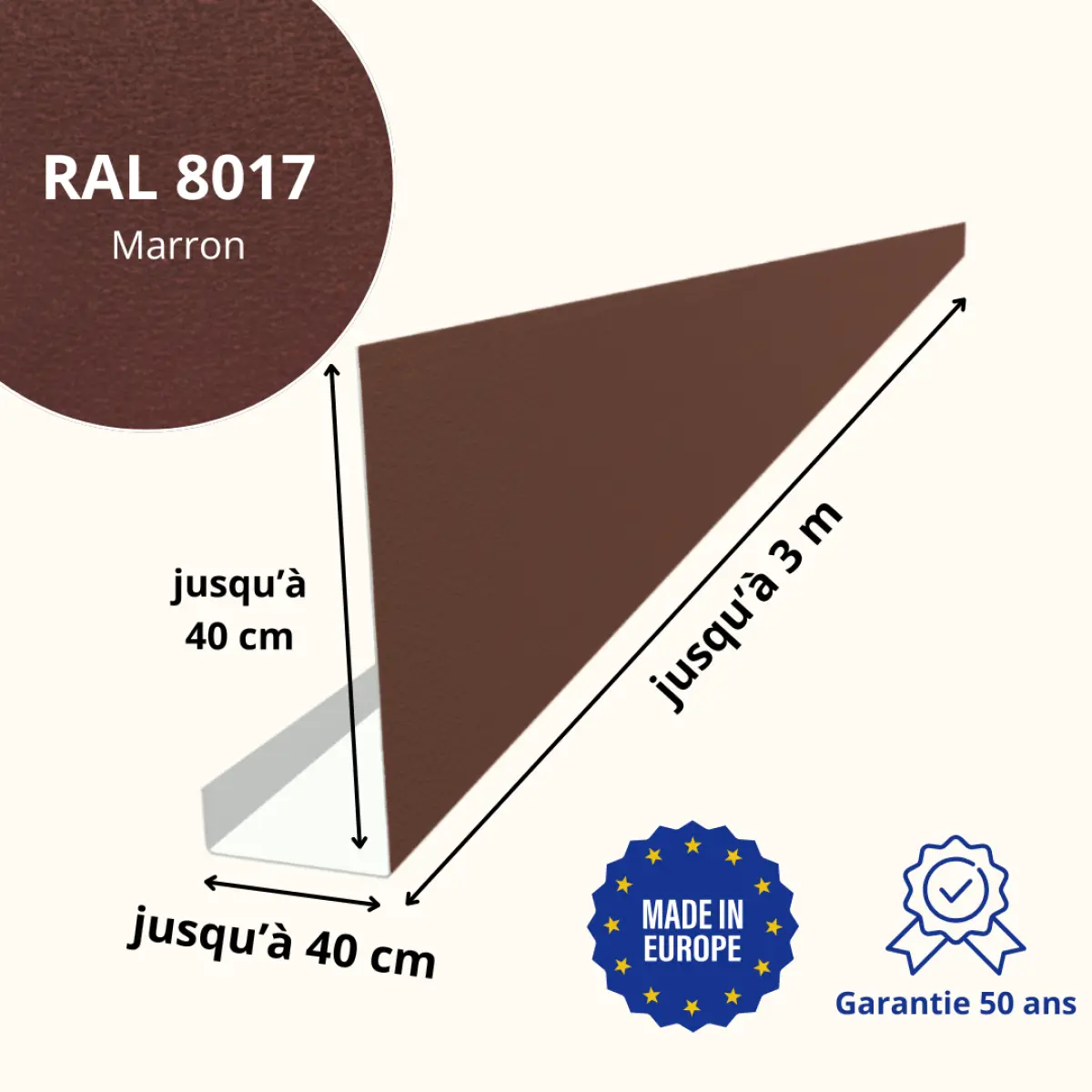 Habillage de bandeau Marron Mat