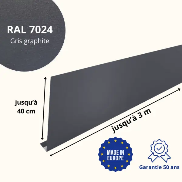 Habillage de gouttière Gris Graphite Mat - 2