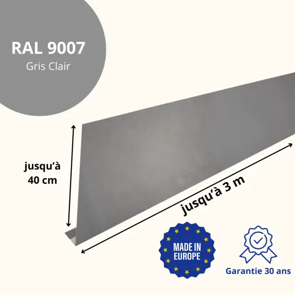 Habillage de gouttière Gris Clair Brillant - 2