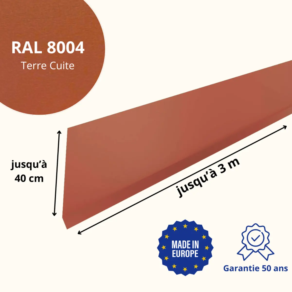 Habillage de rive Terrecuite Mat