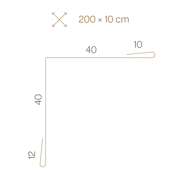 Profil d'angle intérieur pour tole de bardage Aluminium Blanc Brillant - 2