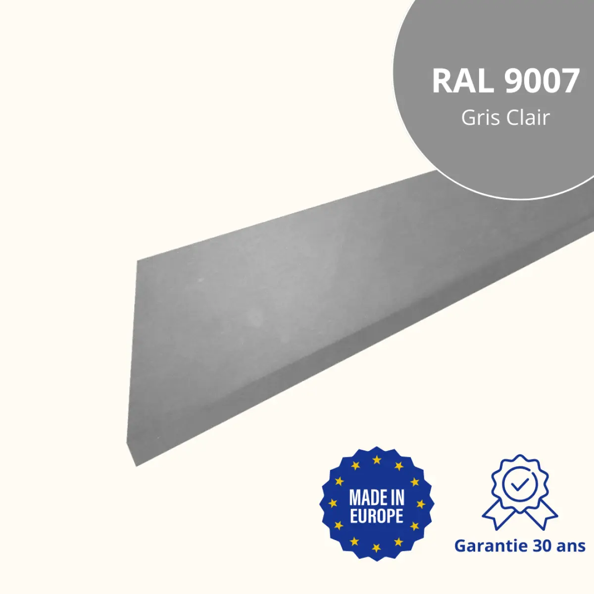 Habillage de rive Gris Clair Brillant